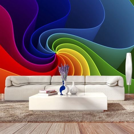 Papier Peint "Colorful Pinwheel" 70 x 100 cm (1/2)