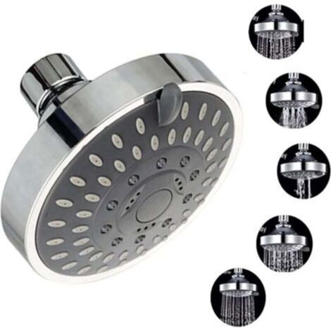 Multifunktionale, wandmontierte Duschbrause mit 5 Geschwindigkeitsstufen, ABS-Düse, wassersparend, Massagefunktion, Nebelfunktion, Hotelbaddusche (1/4)