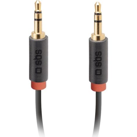 SBS TECABLE35KR Audio-Kabel 1,5 m 3.5mm Schwarz
