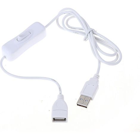 Câble USB de 1 m avec interrupteur marche/arrêt pour lampe et ventilateur USB (1 pièce). (1/4)