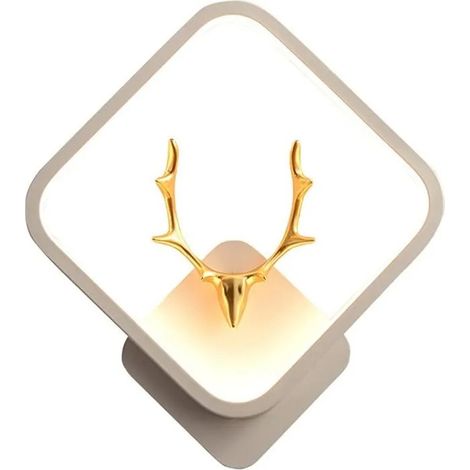 LED moderne applique ronde carre applique 15W lampe de chevet en aluminium applique bois dcor YYV (1/4)