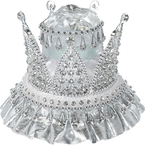 Boîte à Bague Couronne Argentée en Pu et Soie, Compacte et Portable pour Mariage ou Anniversaire, Protège et Expose Vos Alliances Élégance (1/5)