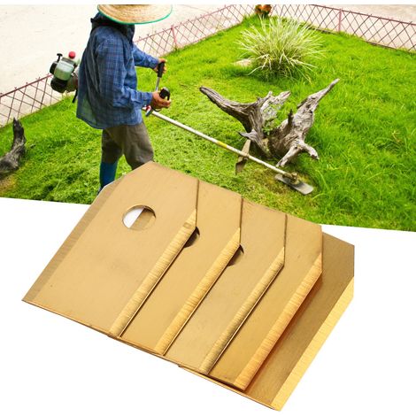Lame débroussailleuse jardin acier inoxydable plaqué titane lame tondeuse à gazon 30 pièces (1/5)