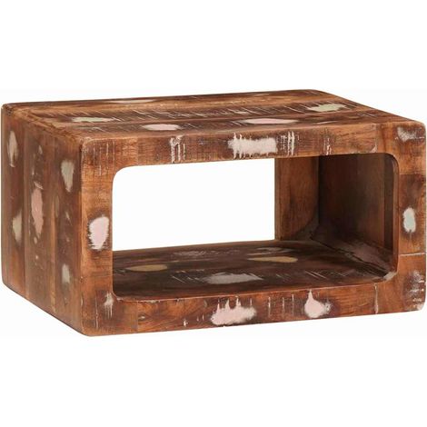 Mesas de noche 45 x 30 x 24 cm madera maciza reciclada