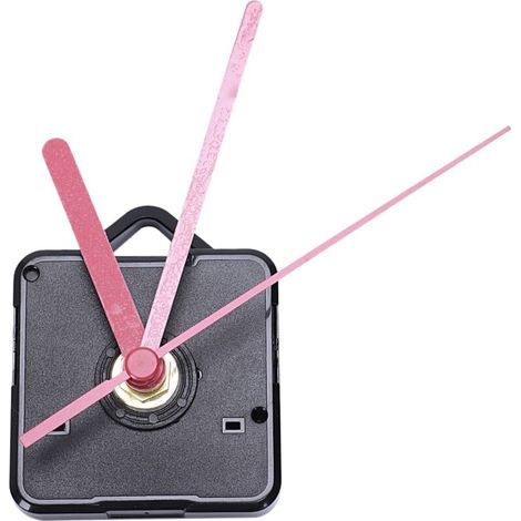 Ersatzteilset für Wanduhr, Quarz-Pendelwerk mit Zeigern und Montagesatz, Schwarz und Rot (1/5)