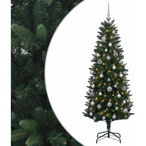 Künstlicher Weihnachtsbaum mit Kugel 120 cm 150 LEDs vidaXL
