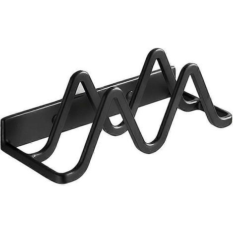 Support de rangement sans perçage en aluminium pour couvercles de casseroles, idéal pour un usage domestique (1 pièce).-23x10cm-Black (1/3)