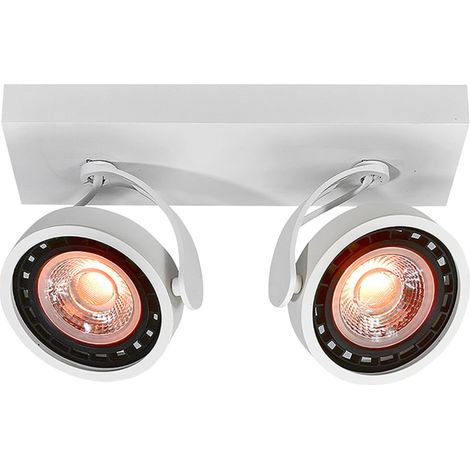 Plafonnier WALLY, fixation au plafond, 4373, AC220-240V, 50/60 Hz, IP 20,2Gu10, ES111, double, blanc (1/4)