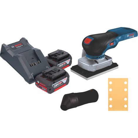 Levigatrice oscillante a batteria Bosch GSS 18V-13 Professional 18 V 100 x 110 mm + 2 batterie da 4,0 Ah + caricabatterie (1/5)