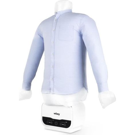 Mannequin de repassage Magic Pressing 1200 W – Technologie Hot Air Tension – 5 niveaux de température – Housse de pantalon – Blanc – Hkoenig