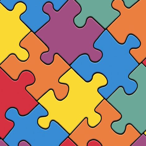 Décoweb – Sol PVC en rouleau – Motif puzzle 2m x 2m – Classe 22 pour trafic moyen – Isolation phonique 18 dB – Résistance au glissement DS (1/5)