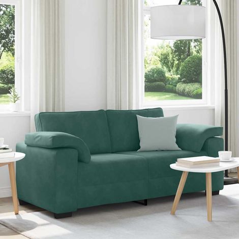 Zweisitzer-Sofa Dunkelgrün 140 cm Samt vidaXL354500 (1/5)