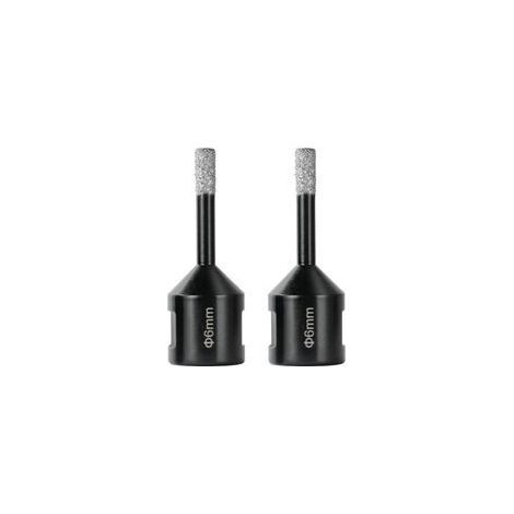 Brocas de diamante, 2 piezas, brocas de 6 mm para azulejos con rosca M14, sierra de corona para azulejos de porcelana, gres, cerámica, mármol y granito, aptas para amoladoras angulares - Crezuo