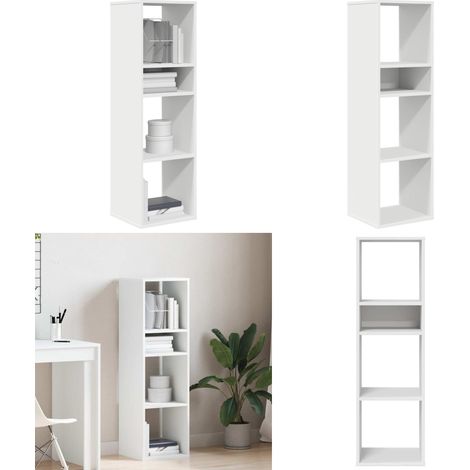 vidaXL Bibliothèque blanc 34x31x112 cm bois d'ingénierie (1/5)