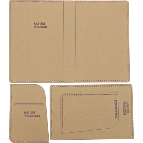 3Pcs Acrylic Template Card Bag DIY Passport Holder Leather Pattern Wallet Mold Craft Tools (1/5)