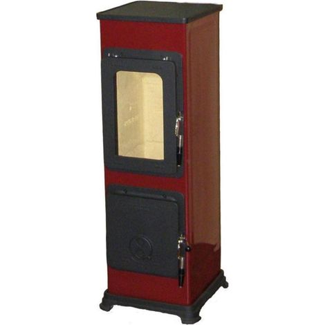 Dauerbrandofen BOZEN, 5kW H910xB326xT326mm, rot