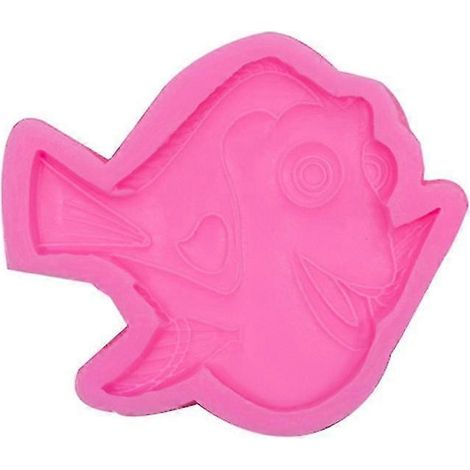 Moule à fondant DIY Série Océan Moule à chocolat Forme queue de sirène/poisson Rose A112 (1/5)