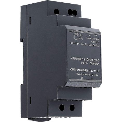 HDR-30-12 DIN-Schienennetzteil – 24 W, 12 V DC, 2 A mit vielseitigen Montagemöglichkeiten (1/5)
