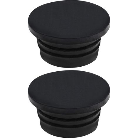 Lot de 2 tampons en caoutchouc pour échelle de piscine - 39 mm - Protection contre les chocs - Pour échelle de 42 mm de diamètre - Noir (1/5)