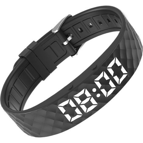 Réveil Vibrant en Silicone avec minuteur Silencieux avec jusqu'à 8 alarmes personnelles pour malentendants, sourds, dormeurs Lourds