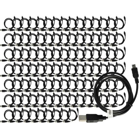 vhbw Universal USB Data Cable 2in1 Charger for all Standard GPS Sat-Nav Devices - 100cm Black (1/4)