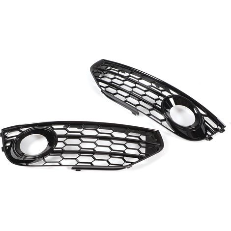 paire de grilles de feux antibrouillard avant 8K0807681J01C, garniture de remplacement pour feux antibrouillard noir brillant pour Audi A4 B8 B8.5 Allroad 2009-2016 (1/5)