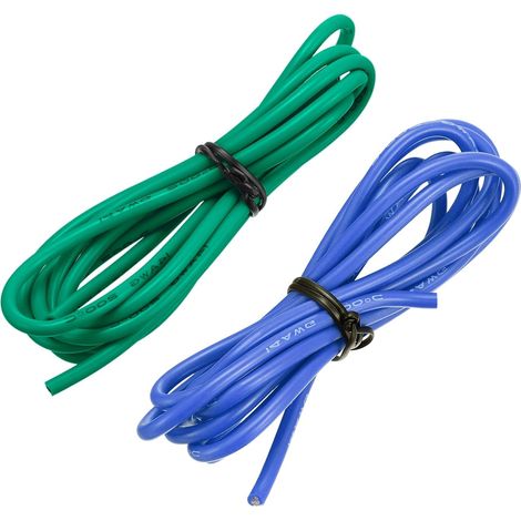Câble électrique Sourcing Map 14AWG, bobine de 1,5 mètre, fil multibrins en cuivre étamé silicone,