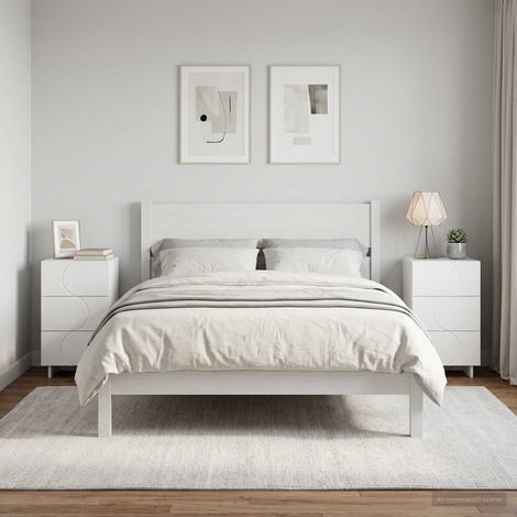 vidaXL Mesa de noche 2 uds. Blanco 33,5 x 34,5 x 60 cm (1/5)