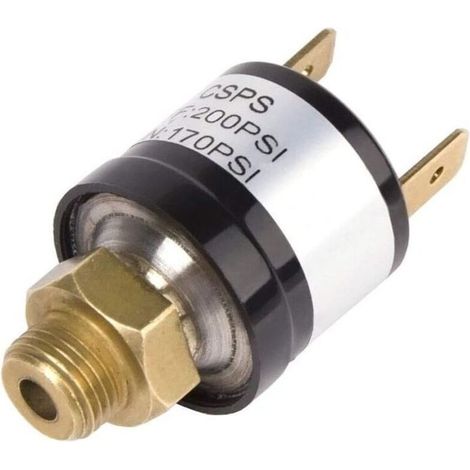 Interrupteur de pression 12 V pour compresseur d'air – Régulateur pneumatique 170-200 psi, filetage 1/8″ NPT, robuste et fiable (1/4)