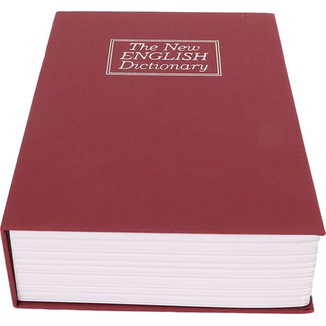 Coffre-fort livre, petit coffre de rangement sécurisé pour livres, argent, pièces et cartes, avec serrure à combinaison rouge