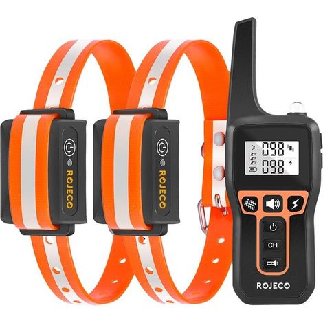Set di collare antiabbaio Rojeco PD529 da 1000 m con telecomando (arancione)