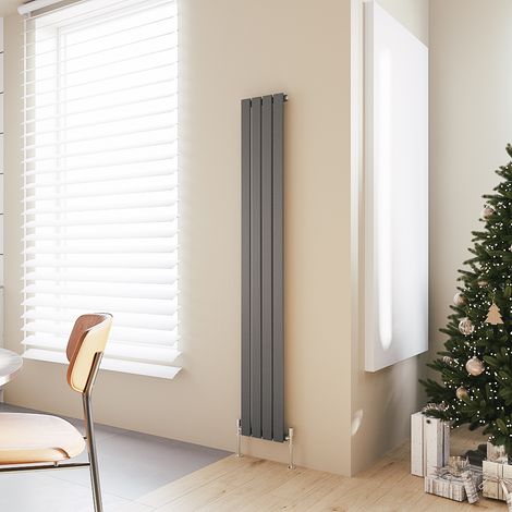 Acezanble Vertical Flat Panel Radiator Central Heating Rad 1800x272mm Single Anthracite