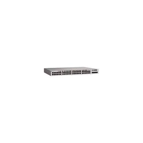 Switch di Rete Gestito Cisco Catalyst 9200-48PXG-E con 48 Porte Gigabit Ethernet, Supporto PoE+ e Funzionalità L2/L3, Colore Grigio
