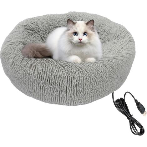 Tapis Chauffant Chien Coussin Chauffant Doux, Lavable Et Apaisant Lit Chauffé Pour Chat Intérieur pour intérieur, hiver, vacances de Noël (1/5)