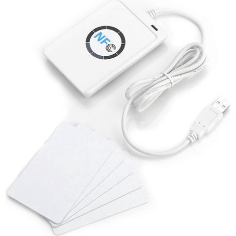 NFC-RFID-Lesegerät/Schreiber ACR122U ISO 14443A/B, kostenlose Software, weiß