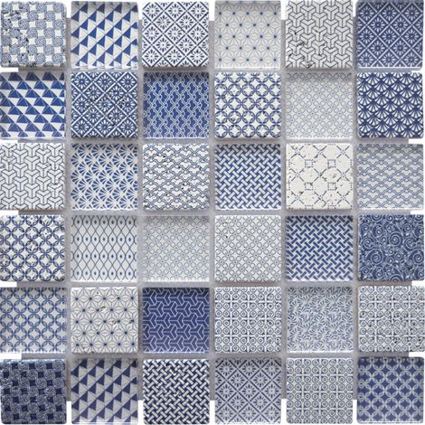 MOSAIQUE ARGOS BLEU 1 PLAQUE 30 x 30 CM CASA LINEA