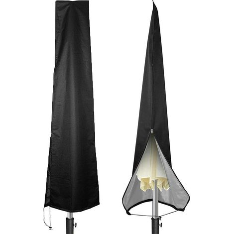 Funda para sombrilla de tela Oxford 210D, impermeable, con cremallera, apta para sombrillas voladizas y de pie lateral, 1832535 cm, una pieza. (1/5)