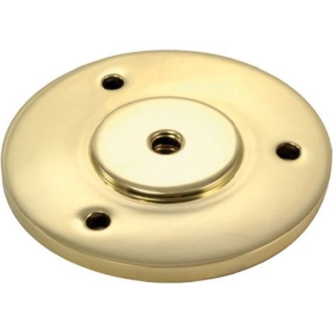 Fixation à platine ∅80 - Cache vis : sans - Décor : Poli - Matériau : Inox - Platine : Ø 80 mm - Pour tube de diamètre : 40 mm - CUIVRINOX (1/2)