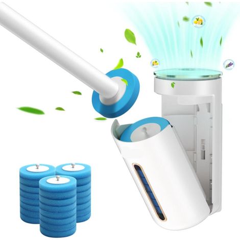 Brosse de Toilette Avec 24 Têtes de Rechange, Set de Brosses WC Jetables Avec Détergent et Parfums Pour le Nettoyage de la Salle de Bains (1/5)