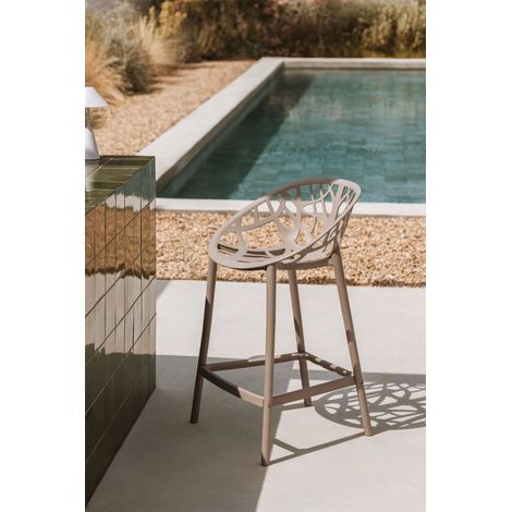 Pack de 2 taburetes altos de jardín en polipropileno Ores SKLUM