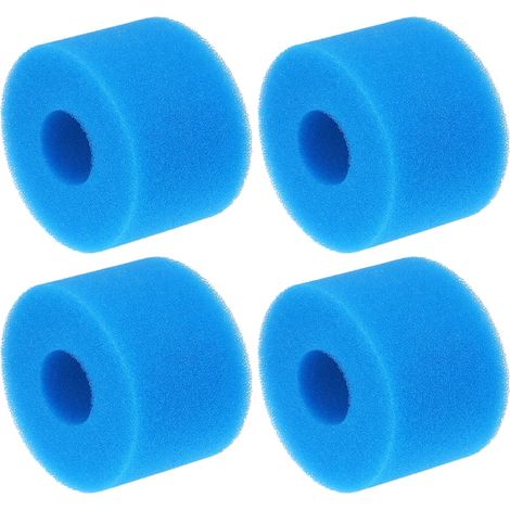Ensemble de 4 éponges filtrantes pour piscine, convenant aux piscines, aquariums et spas colonne d'éponge filtrante pour la purification de l'eau de piscine. (1/5)