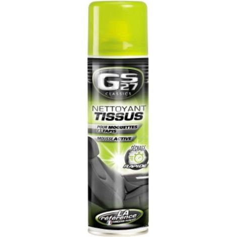 Nettoyant tissus auto et moquettes 300ml – Élimine les taches tenaces – Odeur fraîche – Pour sièges en tissu – Gs27