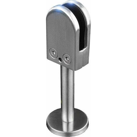 Support de fixation en U en acier inoxydable 304 pour panneaux en verre sans cadre(60mm Rod),de (1/4)
