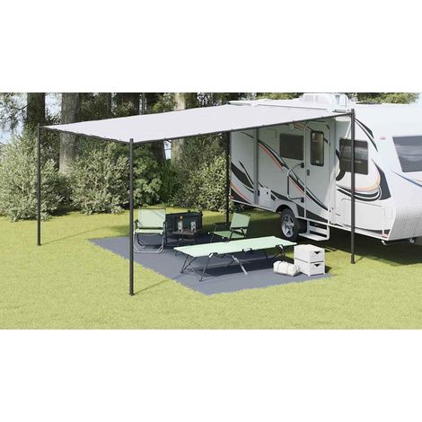 Zeltteppich Blau und Grau 500 x 250 cm Polyethylen