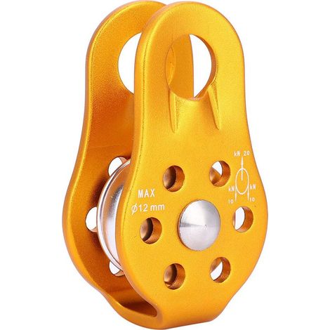Hochleistungsfähiger, einteiliger Seilrollenblock aus Aluminium-Magnesium-Legierung, Klettersicherheitsausrüstung (1/5)