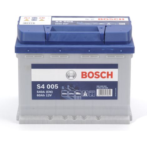 Bosch – Batterie de démarrage voiture 12V 60Ah 540A – Technologie classique CA/CA – Polarité + à droite – Non compatible Start-Stop