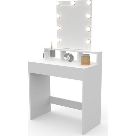 Mueble tocador para maquillaje y perfumes, moderno con luces barato (1/4)