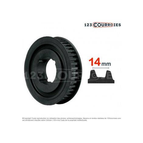 Poulie dentée moyeu amovible PD14M28-40MA