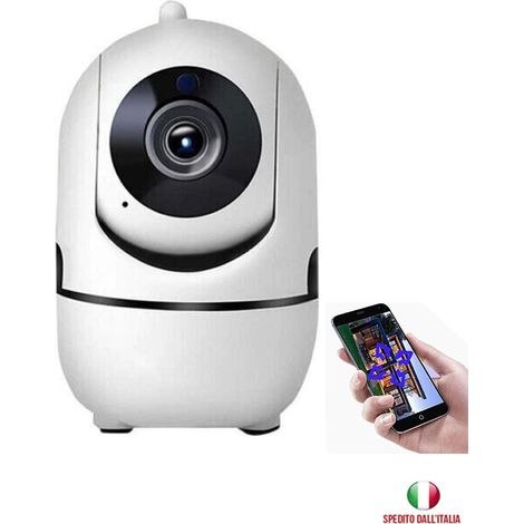 DISCORAMA TELECAMERA IP DA INTERNO CON RILEVATORE MOVIMENTO, TELECAMERA DOME WIFI SD MOTORIZZATA, CAMERA CON APP COMANDO REMOTO HD (1/5)