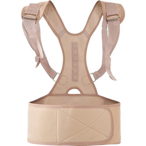 Correcteur de Posture - Attelle Réglable, Bandes Magnétiques - Redresse Colonne, Néoprène & Rembourrage Doux - Peut Aider Corriger Posture, Douleurs Dos & Épaules - 49x48x0.5cm, XL